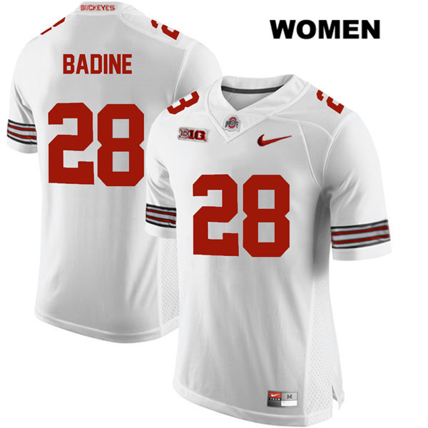 Ohio State Buckeyes Women's Alex Badine #28 White Authentic Nike College NCAA Stitched Football Jersey EG19G68DQ